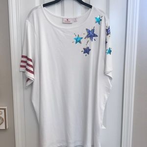 Quacker Factory Patriotic T-shirt